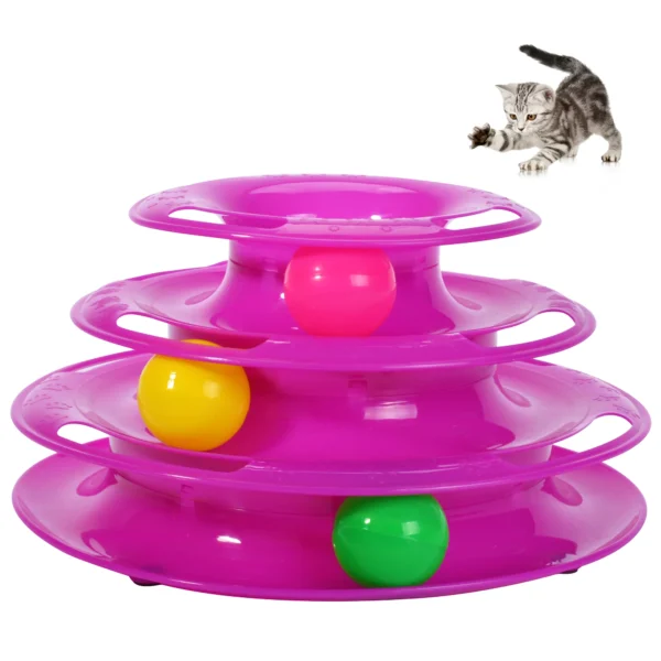 Pet-Zone-Busy-Ball-Three-Tier-Cat-Tower-Interactive-Cat-Toy