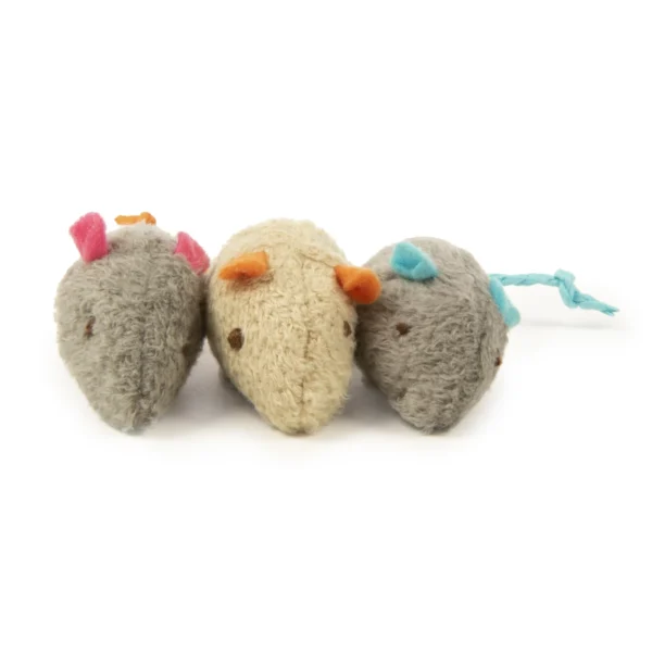 SmartyKat Skitter Critters Soft Plush Catnip Filled Mice Cat Toys, Set of 3