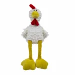TrustyPup Tall Toes Plush Squeaky Chicken Dog Toy - Large